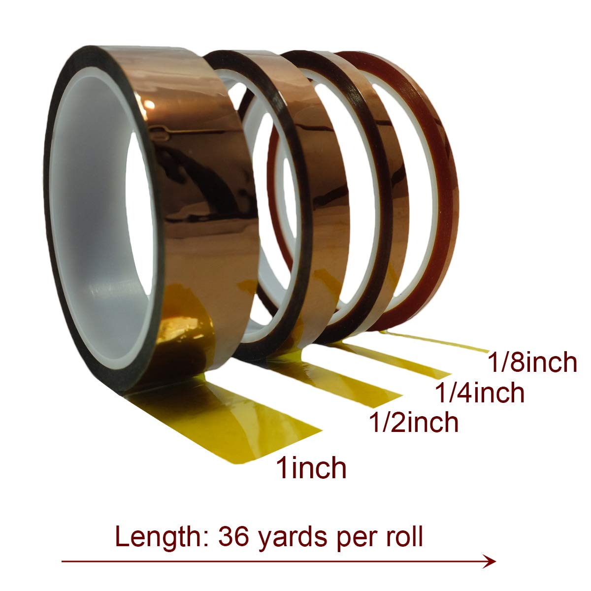 Clear Gold Finger Kapton Tape - Transparent Polyimide Film Option